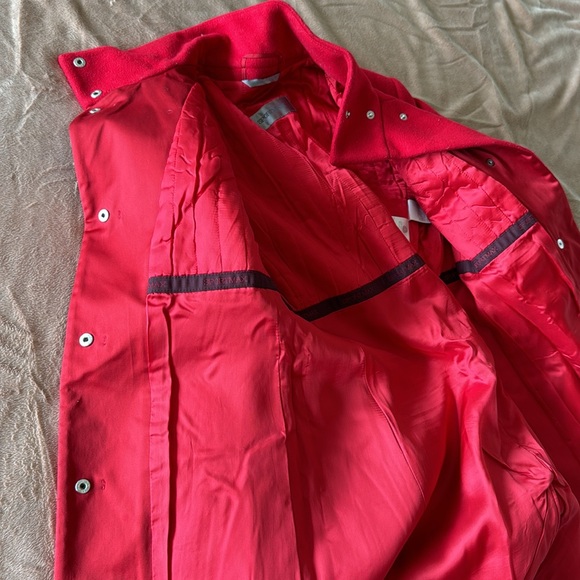 Made in Italy Red Winter Wool Coat - Picture 2 of 5